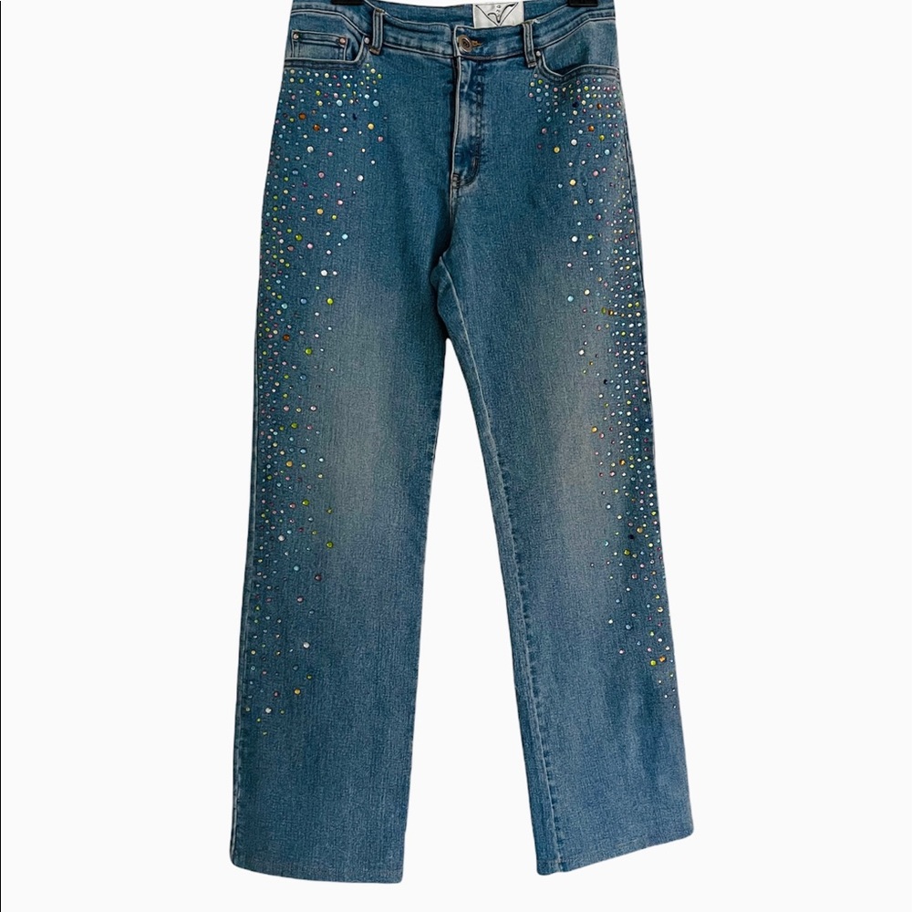 ANEV Jeans Rhinestones Embellished Size 8